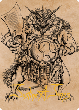 Thrakkus the Butcher Art Card (Gold-Stamped Signature) [Commander Legends: Battle for Baldur's Gate Art Series] | RetroPlay Games