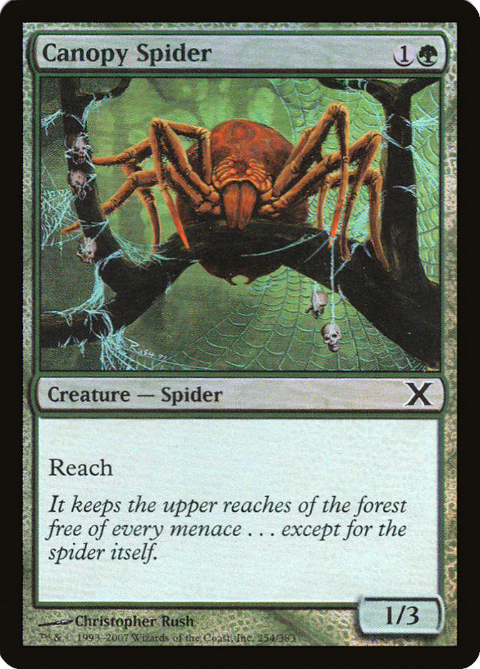 Canopy Spider (Premium Foil) [Tenth Edition] | RetroPlay Games
