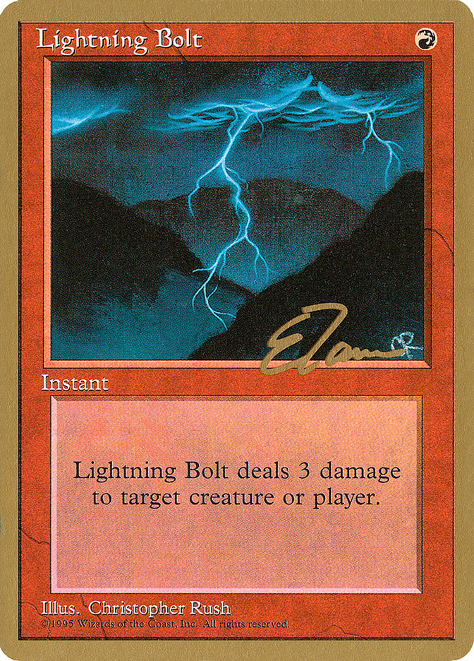 Lightning Bolt (Eric Tam) [Pro Tour Collector Set] | RetroPlay Games