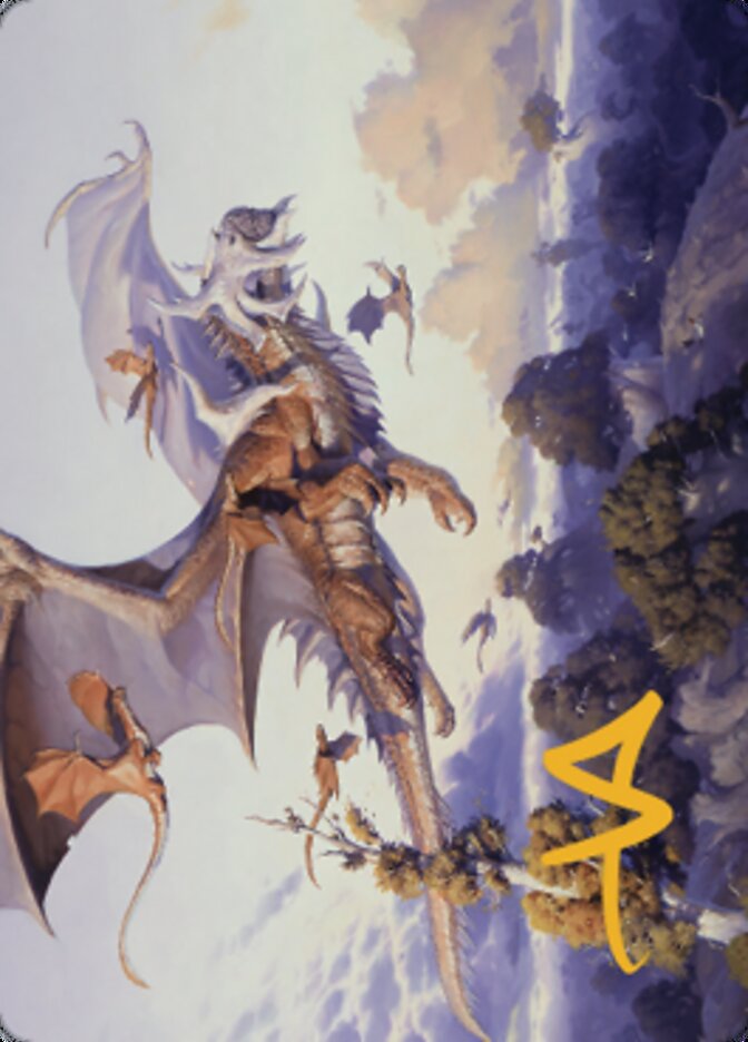 Rith, Liberated Primeval Art Card (Gold-Stamped Signature) [Dominaria United Art Series] | RetroPlay Games