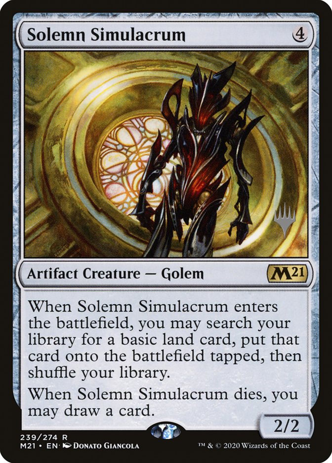 Solemn Simulacrum (Promo Pack) [Core Set 2021 Promos] | RetroPlay Games