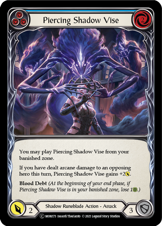 Piercing Shadow Vise (Blue) [U-MON173-RF] (Monarch Unlimited)  Unlimited Rainbow Foil | RetroPlay Games