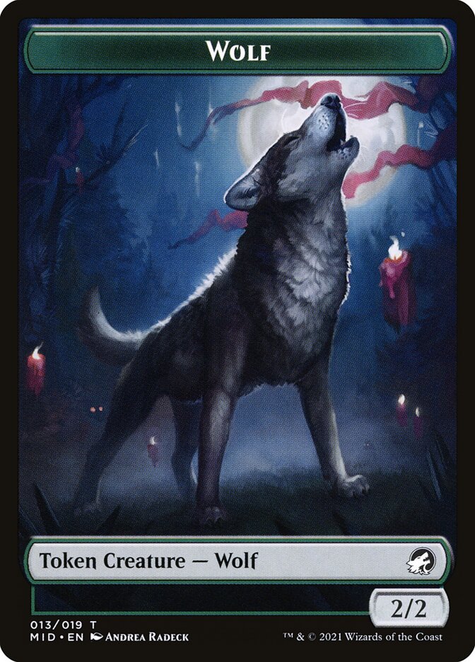 Wolf (013) // Treasure (015) Double-sided Token [Challenger Decks 2022 Tokens] | RetroPlay Games