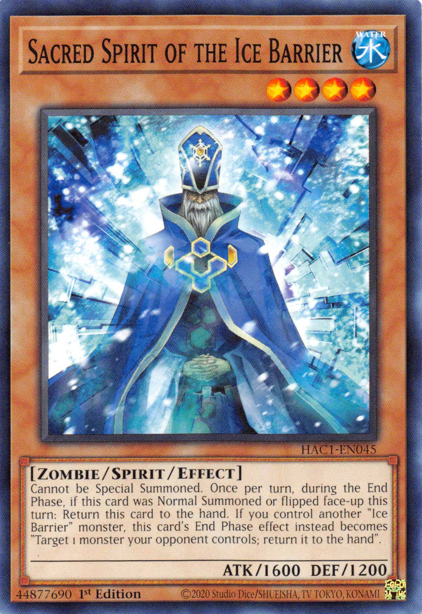 Sacred Spirit of the Ice Barrier (Duel Terminal) [HAC1-EN045] Parallel Rare | RetroPlay Games