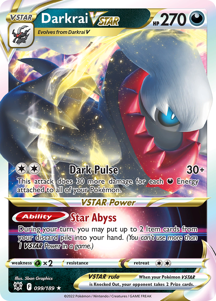 Darkrai VSTAR (099/189) (Jumbo Card) [Sword & Shield: Astral Radiance] | RetroPlay Games