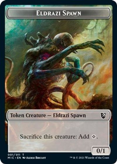 Eldrazi Spawn // Human Soldier Double-sided Token [Innistrad: Midnight Hunt Commander] | RetroPlay Games