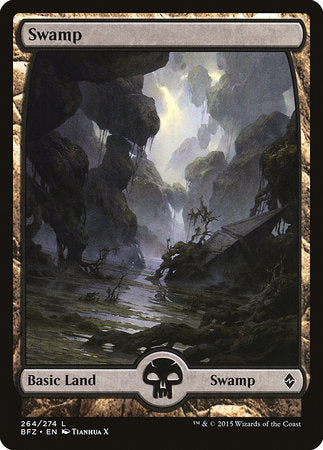 Swamp (264) - Full Art [Battle for Zendikar] | RetroPlay Games