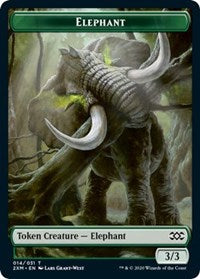 Elephant // Golem Double-sided Token [Double Masters Tokens] | RetroPlay Games