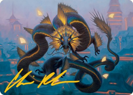 Ao, the Dawn Sky 1 Art Card (Gold-Stamped Signature) [Kamigawa: Neon Dynasty Art Series] | RetroPlay Games