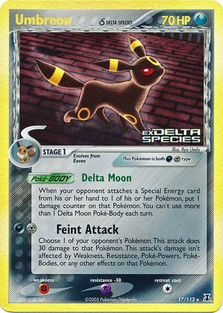 Umbreon (17/113) (Delta Species) (Stamped) [EX: Delta Species] | RetroPlay Games