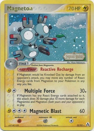 Magneton (22/92) (Stamped) [EX: Legend Maker] | RetroPlay Games