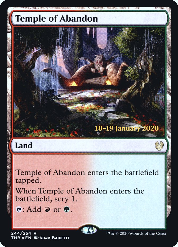 Temple of Abandon [Theros Beyond Death Prerelease Promos] | RetroPlay Games