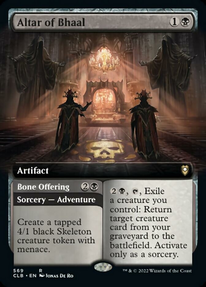 Altar of Bhaal // Bone Offering (Extended Art) [Commander Legends: Battle for Baldur's Gate] | RetroPlay Games