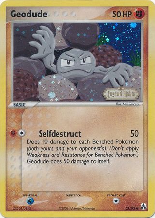 Geodude (53/92) (Stamped) [EX: Legend Maker] | RetroPlay Games