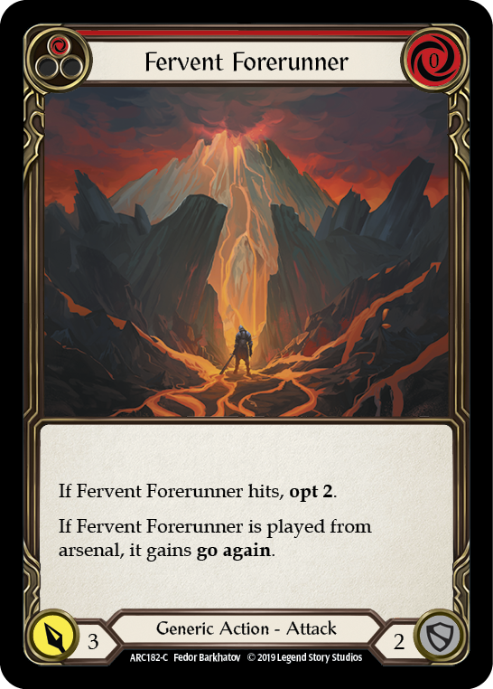 Fervent Forerunner (Red) [ARC182-C] (Arcane Rising)  1st Edition Rainbow Foil | RetroPlay Games