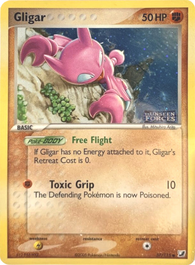 Gligar (57/115) (Stamped) [EX: Unseen Forces] | RetroPlay Games