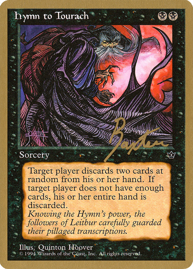 Hymn to Tourach (Cloak) (George Baxter) [Pro Tour Collector Set] | RetroPlay Games