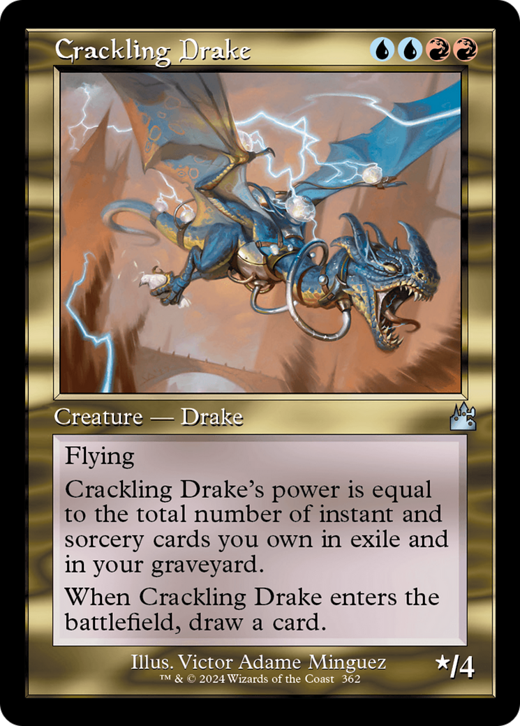 Crackling Drake (Retro Frame) [Ravnica Remastered] | RetroPlay Games