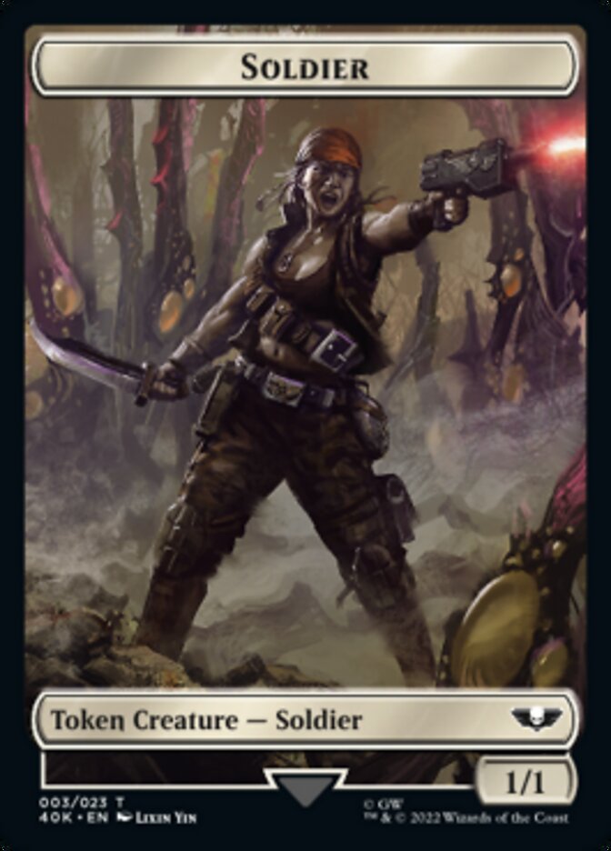 Soldier (003) // Sicarian Infiltrator Double-sided Token [Universes Beyond: Warhammer 40,000 Tokens] | RetroPlay Games