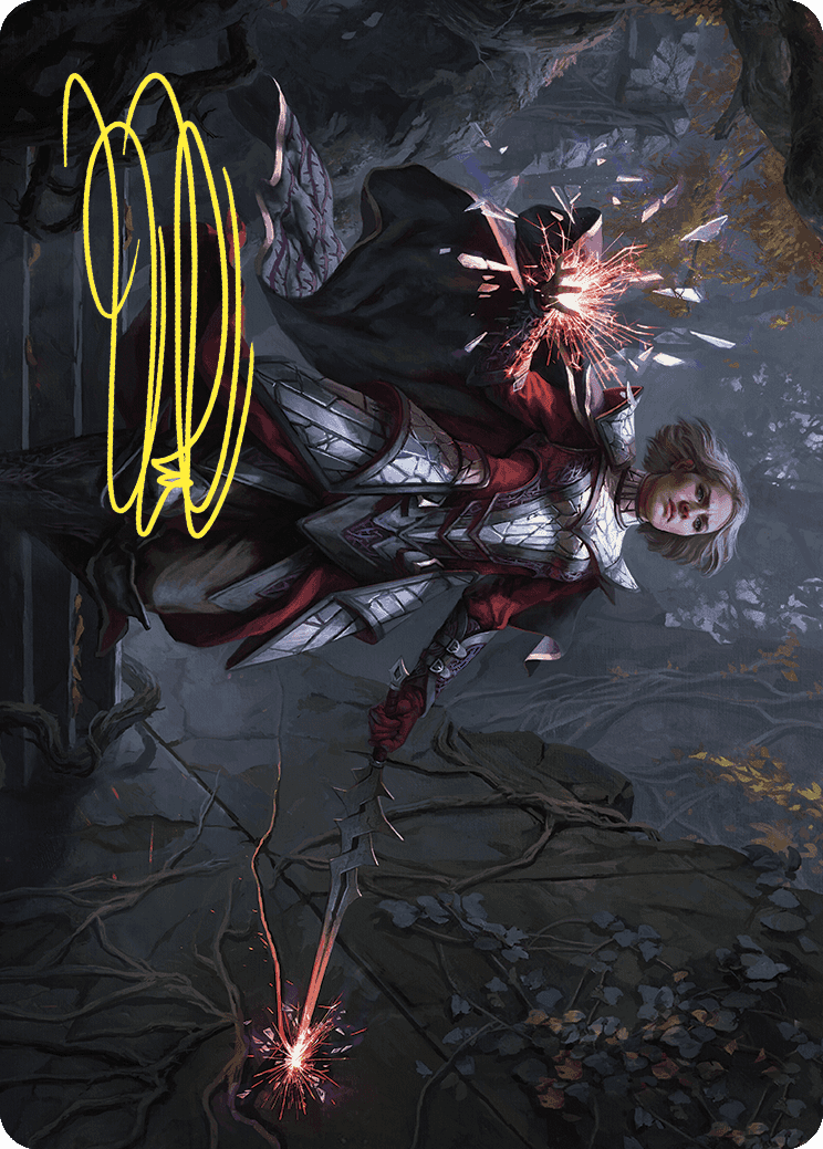 Rowan, Scion of War Art Card (31/81) (Gold-Stamped Signature) [Wilds of Eldraine Art Series] | RetroPlay Games