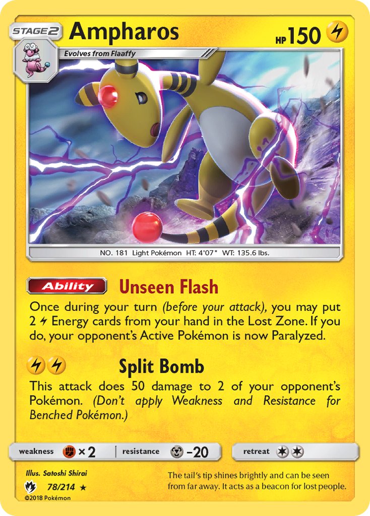 Ampharos (78/214) (Theme Deck Exclusive) [Sun & Moon: Lost Thunder] | RetroPlay Games