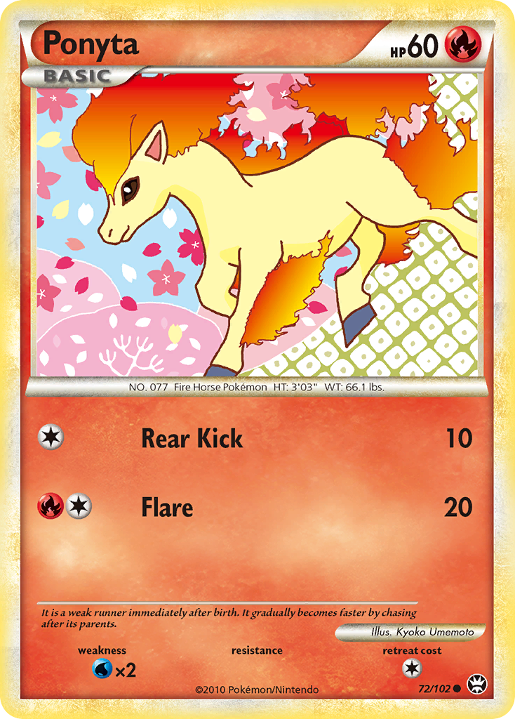 Ponyta (72/102) [HeartGold & SoulSilver: Triumphant] | RetroPlay Games
