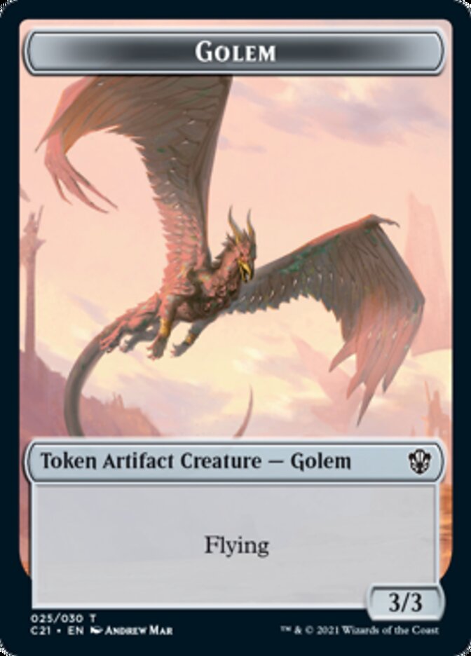 Golem (025) // Thopter Token [Commander 2021 Tokens] | RetroPlay Games