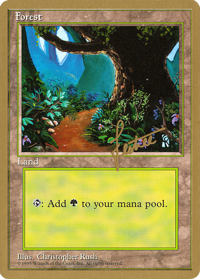 Forest (bl376) (Bertrand Lestree) [Pro Tour Collector Set] | RetroPlay Games