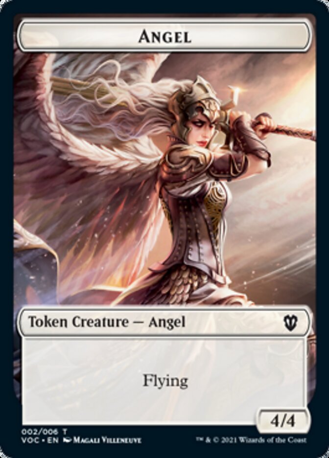 Angel // Clue Double-sided Token [Innistrad: Crimson Vow Commander Tokens] | RetroPlay Games