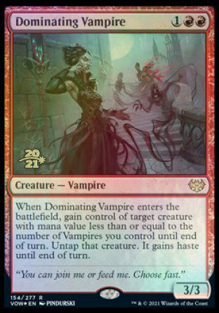 Dominating Vampire [Innistrad: Crimson Vow Prerelease Promos] | RetroPlay Games