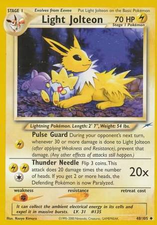 Light Jolteon (48/105) [Neo Destiny Unlimited] | RetroPlay Games