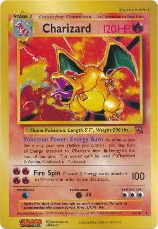 Charizard (4/102) (CoroCoro Promo) (Jumbo Card) [Base Set Unlimited] | RetroPlay Games