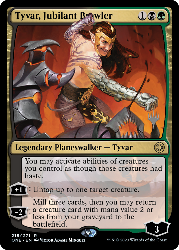 Tyvar, Jubilant Brawler (Promo Pack) [Phyrexia: All Will Be One Promos] | RetroPlay Games