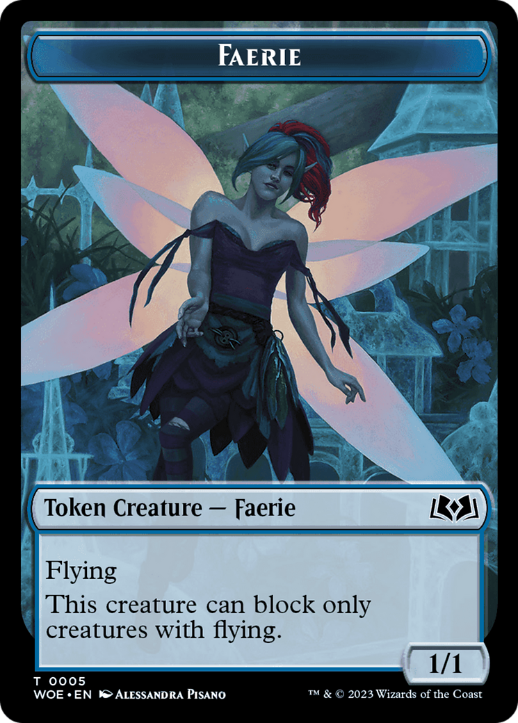 Faerie // Food (0012) Double-Sided Token [Wilds of Eldraine Tokens] | RetroPlay Games