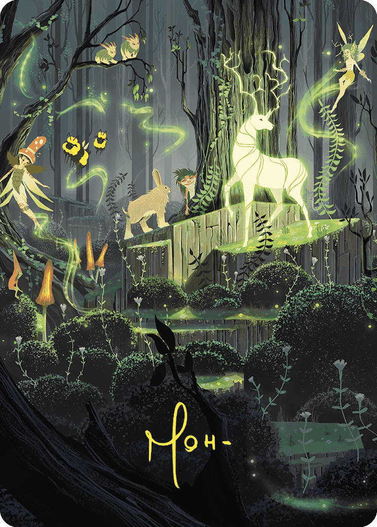 Primal Vigor Art Card (Gold-Stamped Signature) [Wilds of Eldraine Art Series] | RetroPlay Games