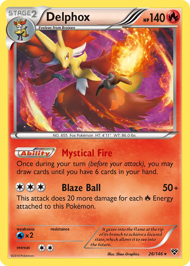 Delphox (26/146) (Cosmos Holo) (Blister Exclusive) [XY: Base Set] | RetroPlay Games