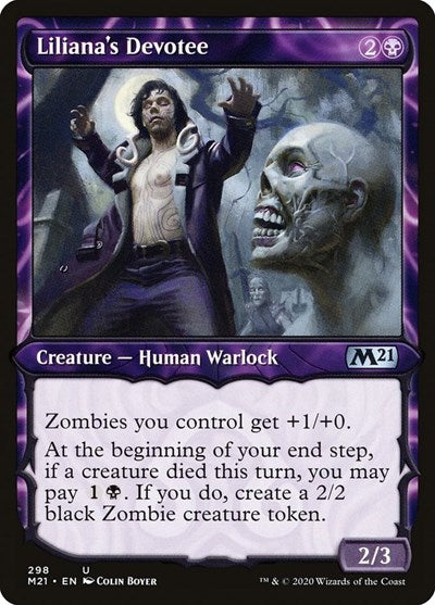 Liliana's Devotee (Showcase) [Core Set 2021] | RetroPlay Games