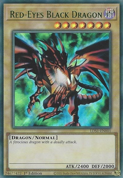 Red-Eyes Black Dragon (Green) [LDS1-EN001] Ultra Rare | RetroPlay Games