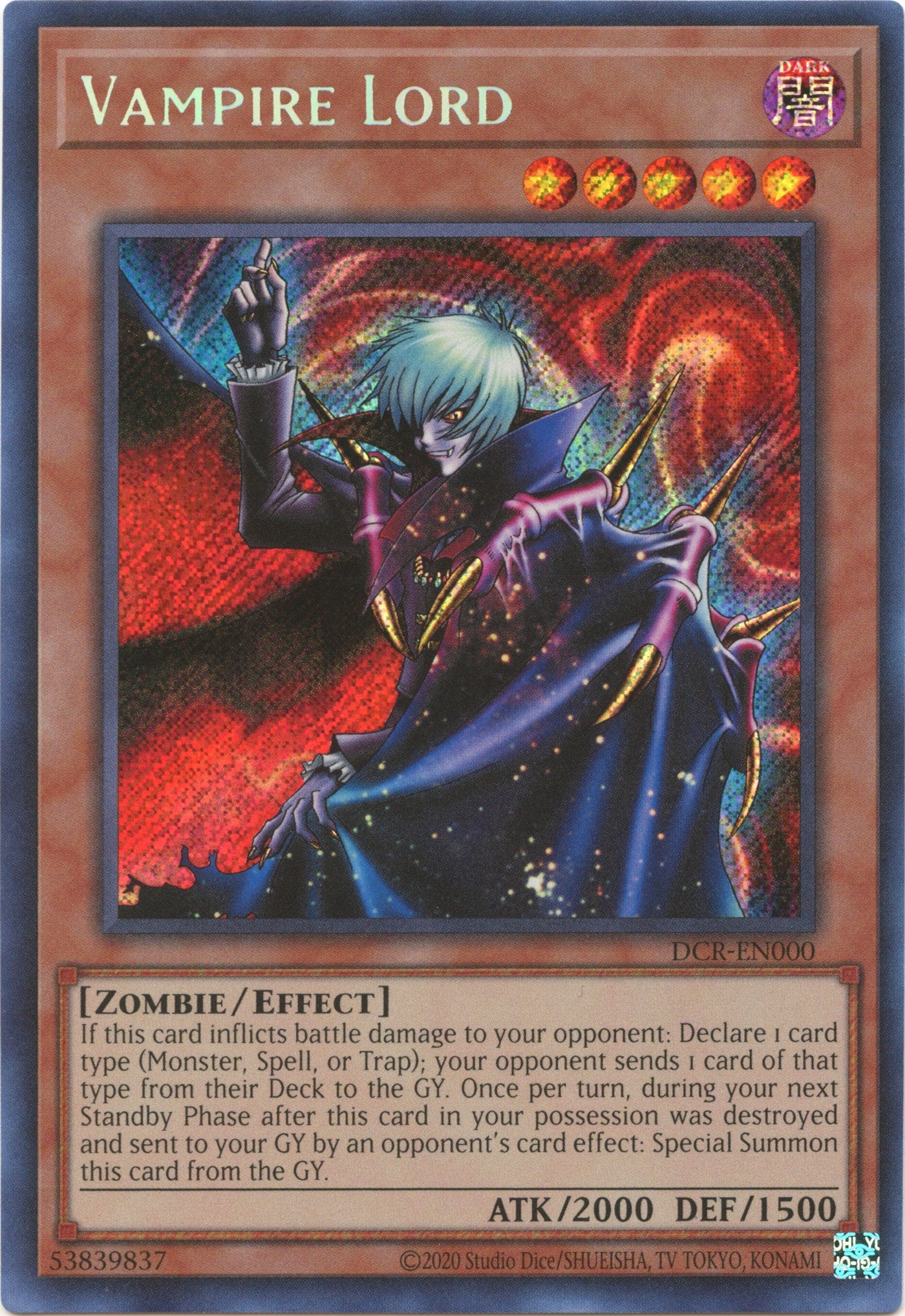 Vampire Lord (25th Anniversary) [DCR-EN000] Secret Rare | RetroPlay Games