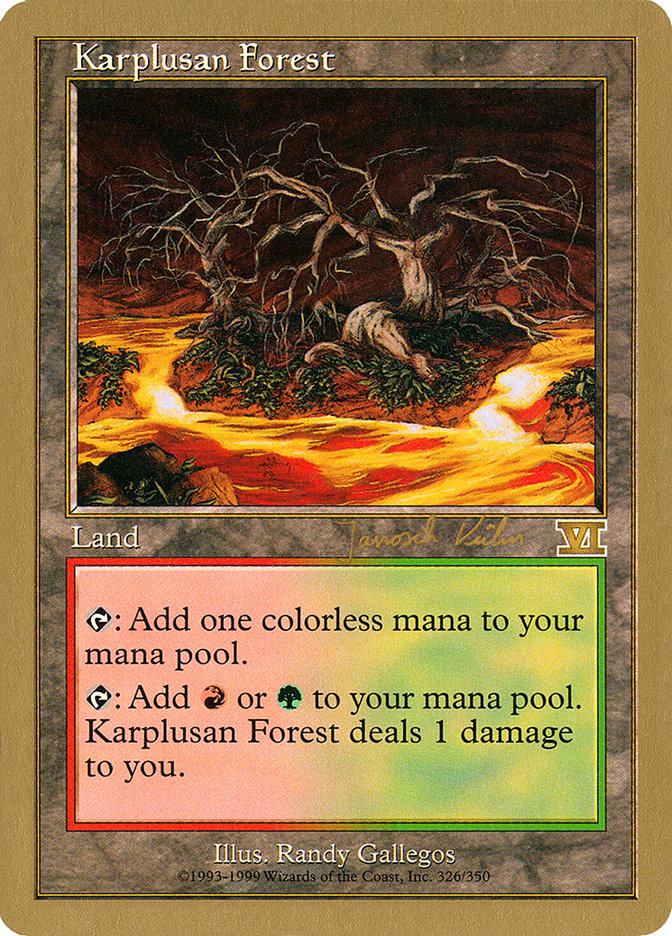 Karplusan Forest (Janosch Kuhn) [World Championship Decks 2000] | RetroPlay Games