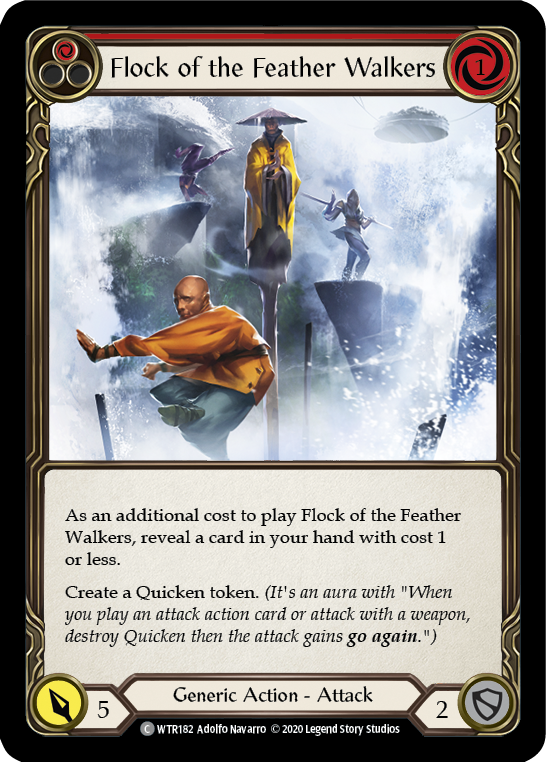 Flock of the Feather Walkers (Red) [U-WTR182] (Welcome to Rathe Unlimited)  Unlimited Rainbow Foil | RetroPlay Games
