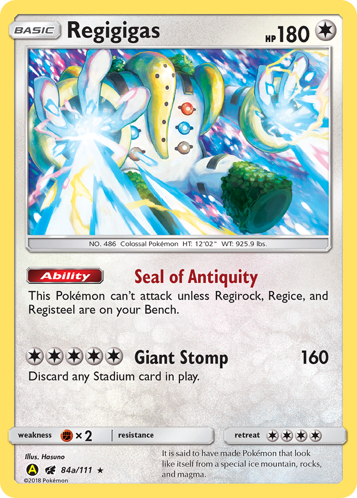 Regigigas (84a/111) (Alternate Art Promo) [Sun & Moon: Crimson Invasion] | RetroPlay Games