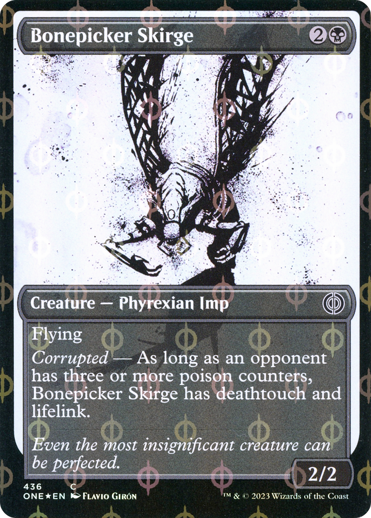 Bonepicker Skirge (Showcase Ichor Step-and-Compleat Foil) [Phyrexia: All Will Be One] | RetroPlay Games