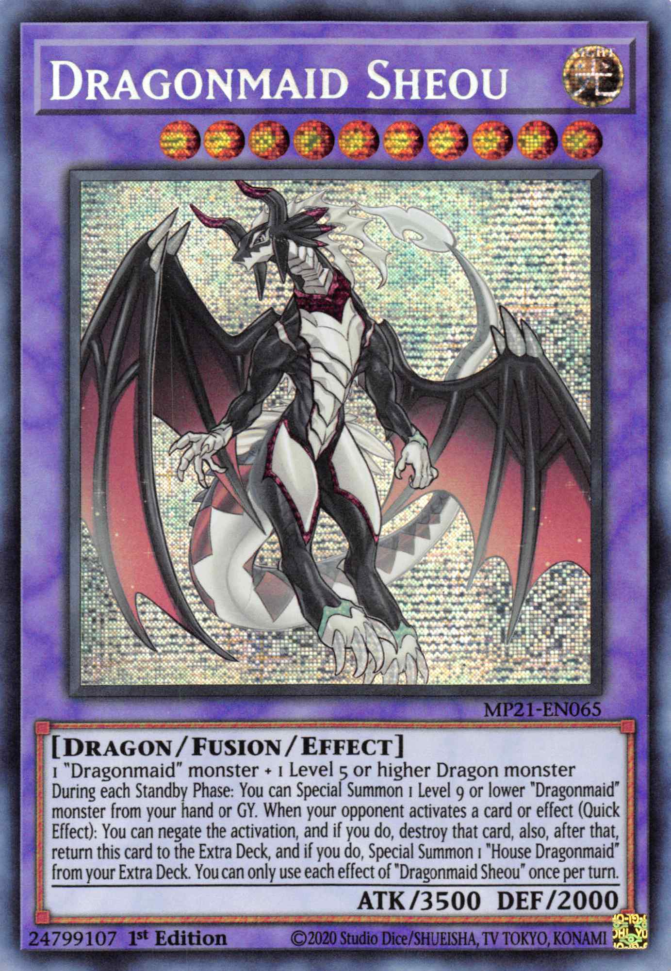 Dragonmaid Sheou [MP21-EN065] Prismatic Secret Rare | RetroPlay Games