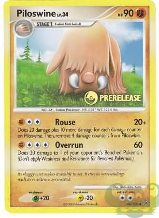 Piloswine (46/100) (Prerelease Promo) [Nintendo: Black Star Promos] | RetroPlay Games