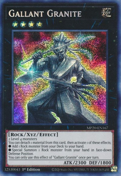 Gallant Granite [MP20-EN167] Prismatic Secret Rare | RetroPlay Games