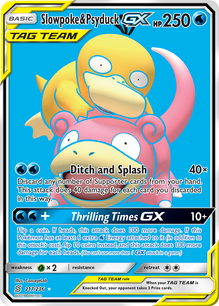 Slowpoke & Psyduck GX (217/236) [Sun & Moon: Unified Minds] | RetroPlay Games