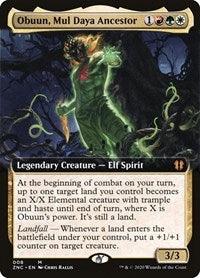 Obuun, Mul Daya Ancestor (Extended Art) [Zendikar Rising Commander] | RetroPlay Games