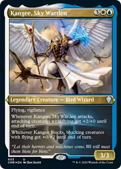 Kangee, Sky Warden (Foil Etched) [Commander Legends] | RetroPlay Games