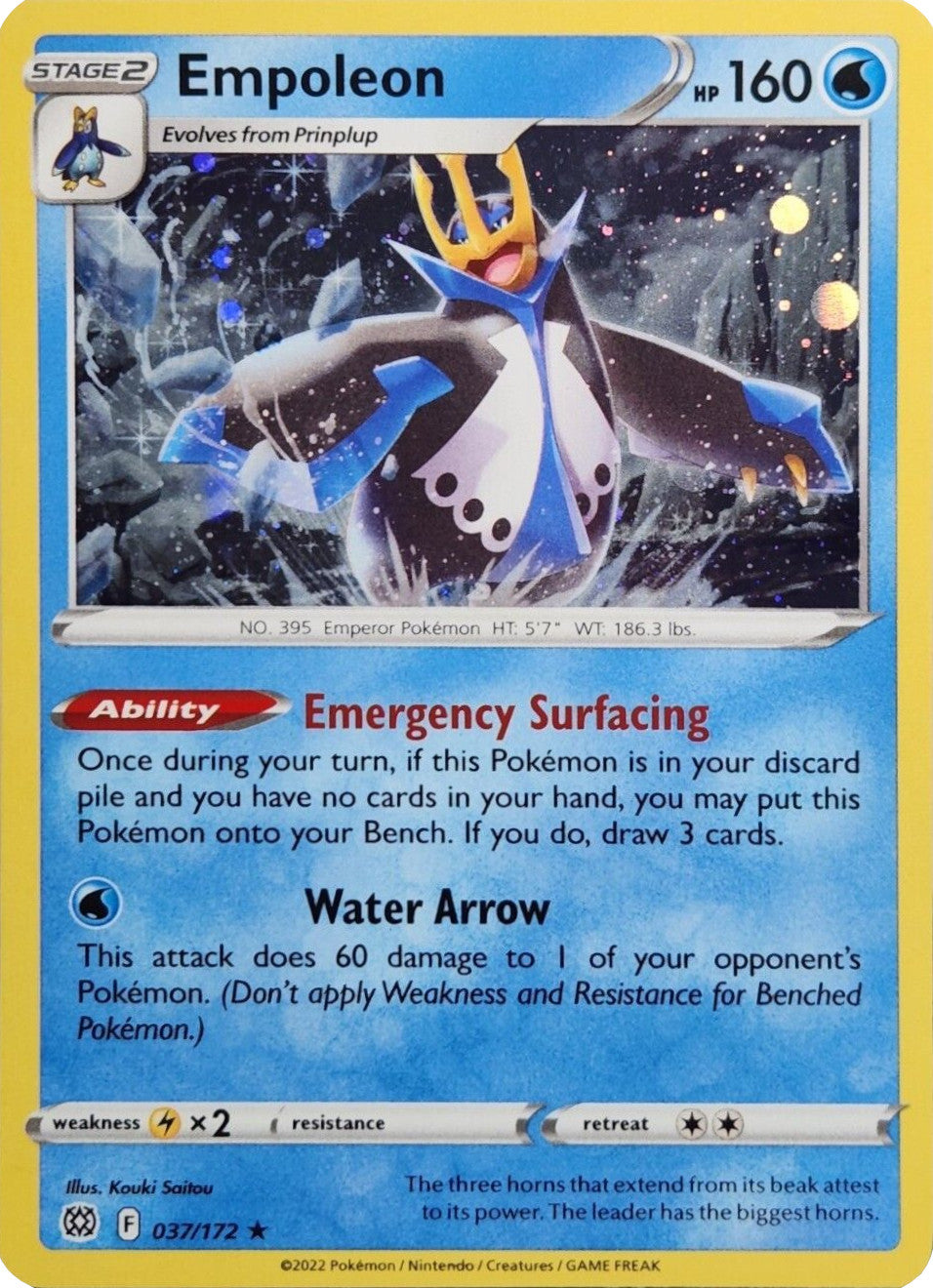 Empoleon (037/172) (Cosmos Holo) [Sword & Shield: Brilliant Stars] | RetroPlay Games